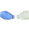 Vase Home ESPRIT Blue Turquoise Crystal Mediterranean 10 X 7 X 26,3 CM (2 Units)