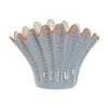 Vase Home ESPRIT Blue Orange Stoneware Shell Mediterranean 28,5 X 13,5 X 20,5 CM