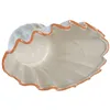 Vase Home ESPRIT Blue Orange Stoneware Shell Mediterranean 28,5 X 13,5 X 20,5 CM