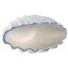 Vase Home ESPRIT Sky blue Stoneware Shell Mediterranean 22 X 11,3 X 15 CM