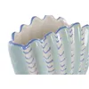 Vase Home ESPRIT Sky blue Stoneware Shell Mediterranean 22 X 11,3 X 15 CM