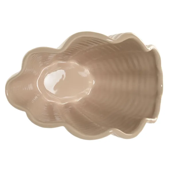 Vase Home ESPRIT Beige Stoneware Shell Mediterranean 25 X 14,5 X 17,5 CM