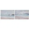 Canvas Home ESPRIT Blue Beige Beach Mediterranean 120 x 2,8 x 80 cm (2 Units)