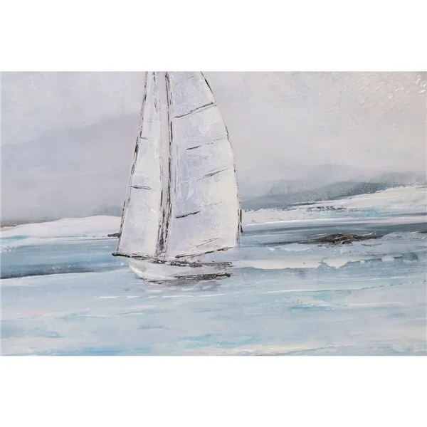 Canvas Home ESPRIT Blue Beige Beach Mediterranean 120 x 2,8 x 80 cm (2 Units)