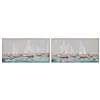 Canvas Home ESPRIT White Turquoise Yachts Mediterranean 120 x 3,8 x 60 cm (2 Units)