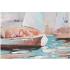 Canvas Home ESPRIT White Turquoise Yachts Mediterranean 120 x 3,8 x 60 cm (2 Units)