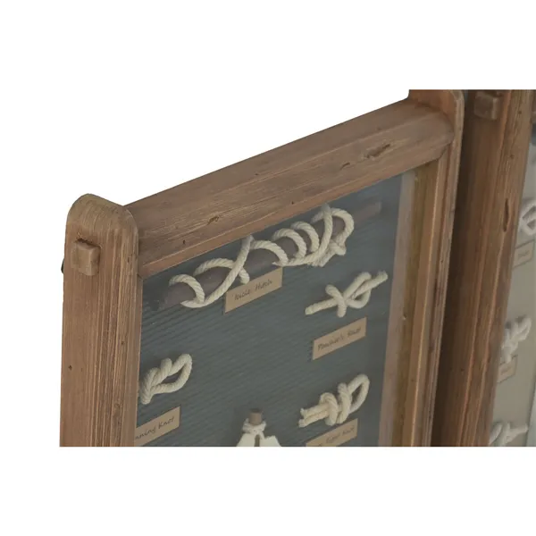 Painting Home ESPRIT Crystal Rope Pinewood 34 x 4 x 46 cm (2 Units)