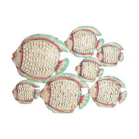 Wall Decoration Home ESPRIT White Multicolour Mediterranean Fish