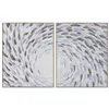 Canvas Home ESPRIT Blue White Spirals 82,5 X 3 X 102,5 CM (2 Units)