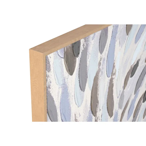 Canvas Home ESPRIT Blue White Spirals 82,5 X 3 X 102,5 CM (2 Units)