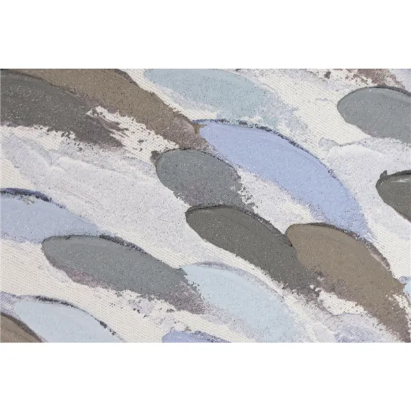 Canvas Home ESPRIT Blue White Spirals 82,5 X 3 X 102,5 CM (2 Units)