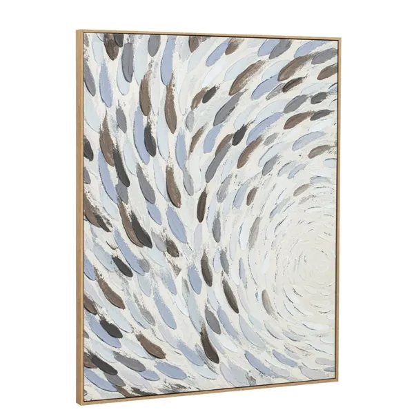 Canvas Home ESPRIT Blue White Spirals 82,5 X 3 X 102,5 CM (2 Units)