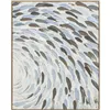 Canvas Home ESPRIT Blue White Spirals 82,5 X 3 X 102,5 CM (2 Units)