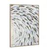 Canvas Home ESPRIT Blue White Spirals 82,5 X 3 X 102,5 CM (2 Units)
