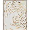 Canvas Home ESPRIT White Golden Spirals Mediterranean 82,5 X 3 X 102,5 CM (2 Units)