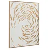 Canvas Home ESPRIT White Golden Spirals Mediterranean 82,5 X 3 X 102,5 CM (2 Units)
