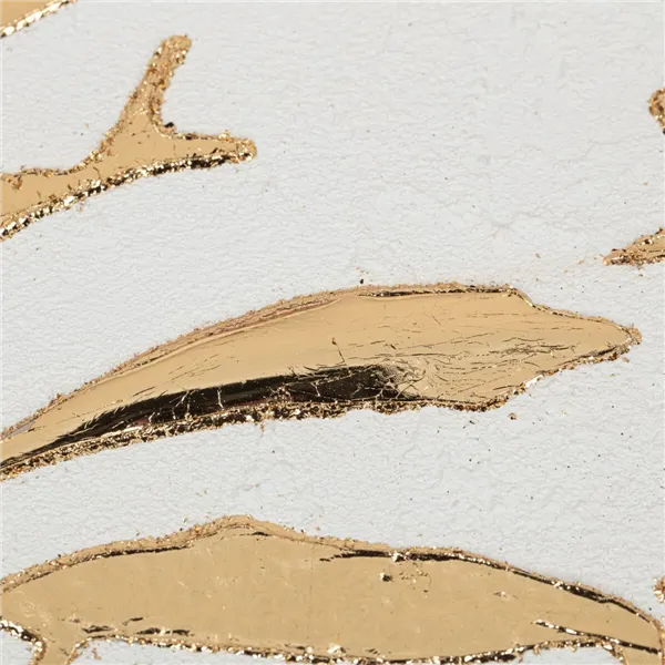 Canvas Home ESPRIT White Golden Spirals Mediterranean 82,5 X 3 X 102,5 CM (2 Units)