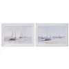 Canvas Home ESPRIT Blue Yachts Mediterranean 100 x 2,5 x 70 cm (2 Units)