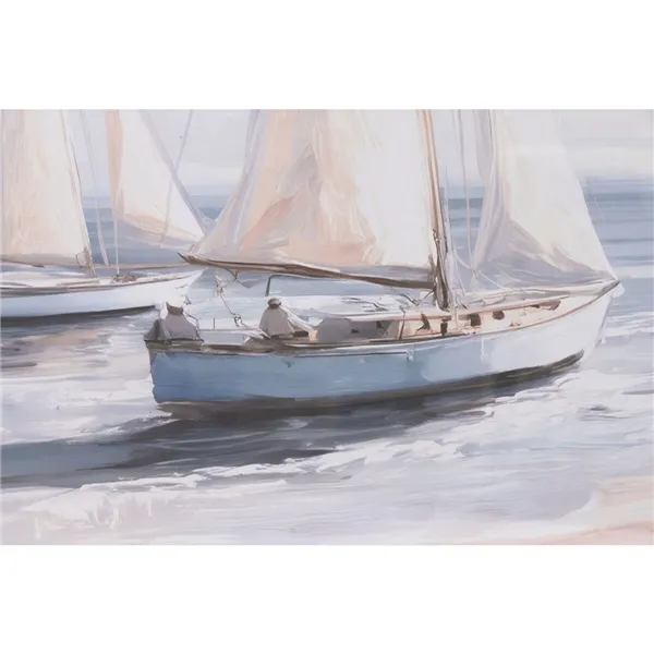 Canvas Home ESPRIT Blue Yachts Mediterranean 100 x 2,5 x 70 cm (2 Units)