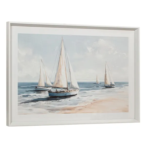 Canvas Home ESPRIT Blue Yachts Mediterranean 100 x 2,5 x 70 cm (2 Units)