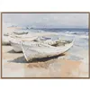 Canvas Home ESPRIT White Beige Ship Mediterranean With relief 80 x 2,5 x 60 cm (2 Units)