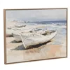 Canvas Home ESPRIT White Beige Ship Mediterranean With relief 80 x 2,5 x 60 cm (2 Units)