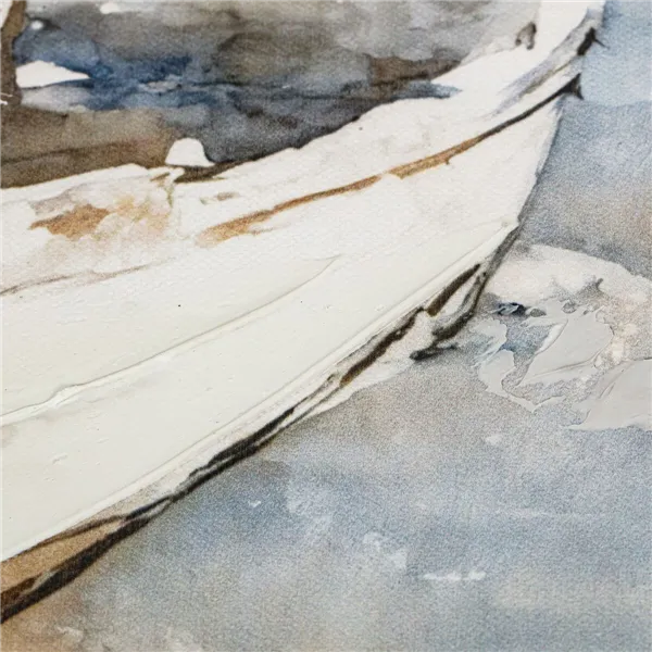Canvas Home ESPRIT White Beige Ship Mediterranean With relief 80 x 2,5 x 60 cm (2 Units)