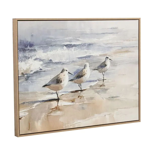 Canvas Home ESPRIT Beach Mediterranean With relief 80 x 2,5 x 60 cm (2 Units)