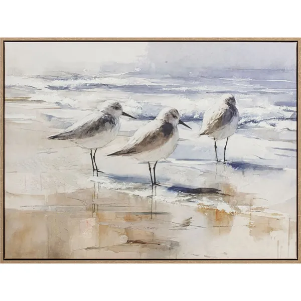 Canvas Home ESPRIT Beach Mediterranean With relief 80 x 2,5 x 60 cm (2 Units)