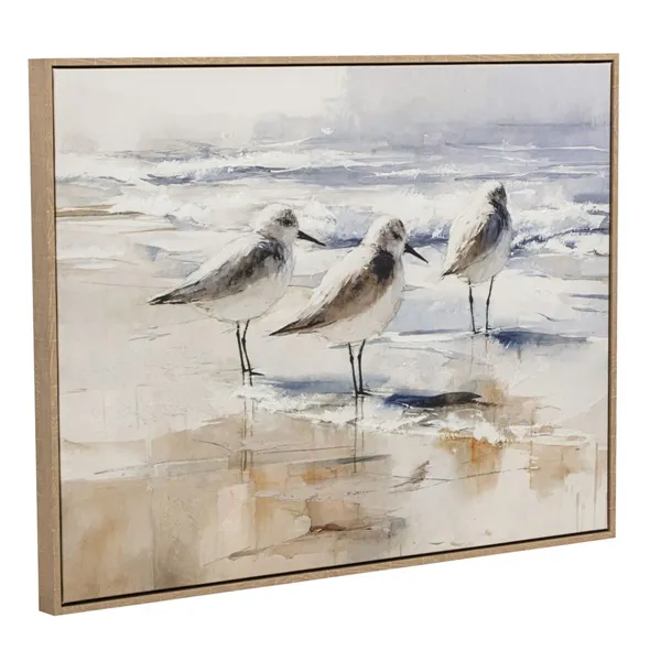 Canvas Home ESPRIT Beach Mediterranean With relief 80 x 2,5 x 60 cm (2 Units)