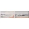 Canvas Home ESPRIT Blue Beige Wood Mediterranean 120 X 2,5 X 60 CM (2 Units)