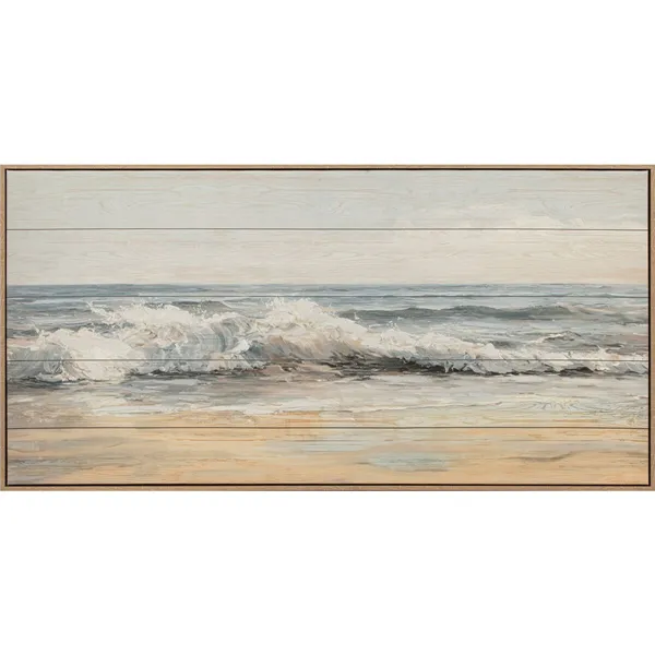 Canvas Home ESPRIT Blue Beige Wood Mediterranean 120 X 2,5 X 60 CM (2 Units)