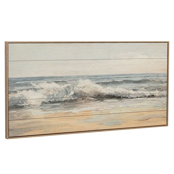 Canvas Home ESPRIT Blue Beige Wood Mediterranean 120 X 2,5 X 60 CM (2 Units)