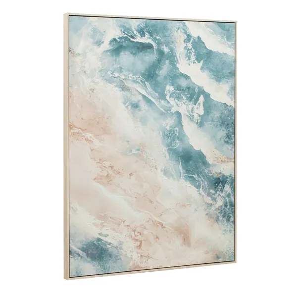 Canvas Home ESPRIT Blue Beach Mediterranean With relief 90 X 3,2 X 120 CM (2 Units)