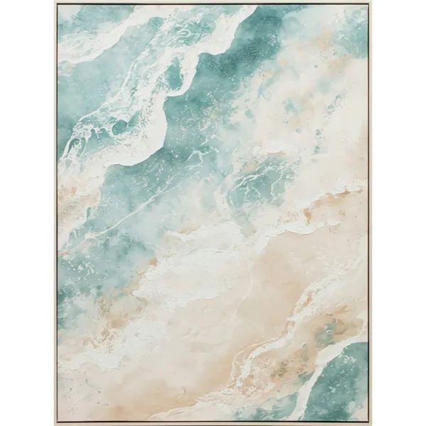 Canvas Home ESPRIT Blue Beach Mediterranean With relief 90 X 3,2 X 120 CM (2 Units)