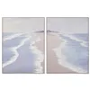 Canvas Home ESPRIT Blue Turquoise Sea and ocean With relief 90 x 2,5 x 120 cm (2 Units)