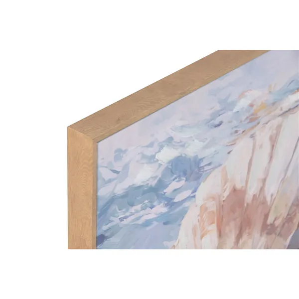 Canvas Home ESPRIT Blue Beige Mediterranean With relief 50 x 2,5 x 50 cm (3 Units)
