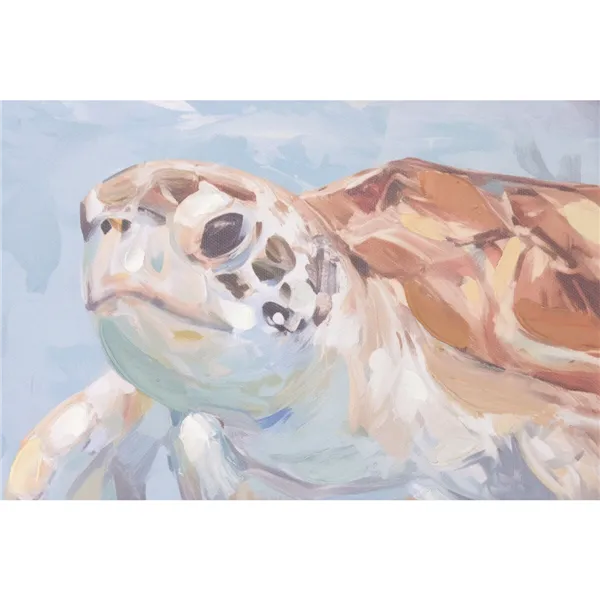 Canvas Home ESPRIT Blue Beige Mediterranean With relief 50 x 2,5 x 50 cm (3 Units)