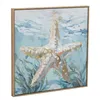 Canvas Home ESPRIT Blue Beige Mediterranean With relief 50 x 2,5 x 50 cm (3 Units)