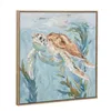 Canvas Home ESPRIT Blue Beige Mediterranean With relief 50 x 2,5 x 50 cm (3 Units)