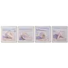 Canvas Home ESPRIT Beach Mediterranean With relief Snail 50 x 2,5 x 50 cm (4 Units)