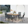 Table set with 6 chairs Home ESPRIT Brown Dark grey 150 X 90 X 73 CM
