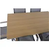 Table set with 6 chairs Home ESPRIT Brown Dark grey 150 X 90 X 73 CM