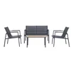 Garden sofa Home ESPRIT Black Dark grey 119 X 70 X 64 CM