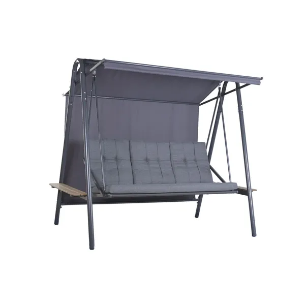 Bench Home ESPRIT Brown Dark grey Steel Polywood 215 X 120 X 180 CM