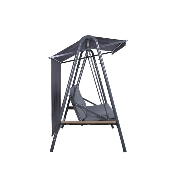 Bench Home ESPRIT Brown Dark grey Steel Polywood 215 X 120 X 180 CM