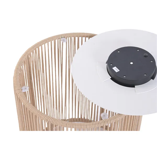 Side table Home ESPRIT White Brown 40 x 40 x 50 cm