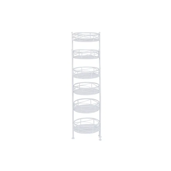 Planter Home ESPRIT White Iron 23 x 23 x 102 cm