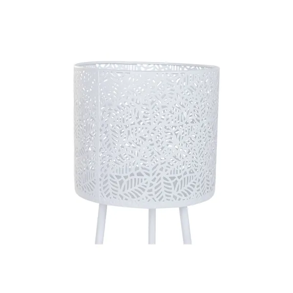 Set of Planters Home ESPRIT White Iron 23 x 23 x 66 cm