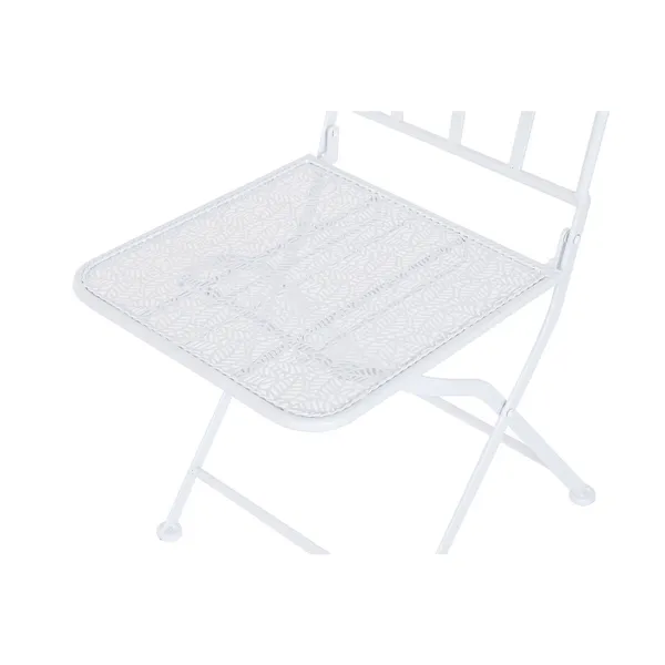 Table set with 2 chairs Home ESPRIT White 60 x 60 x 70 cm
